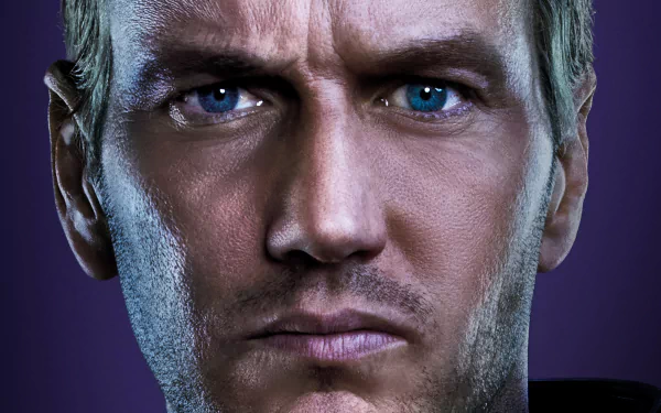 HD wallpaper featuring Patrick Wilson from Aquaman and The Lost Kingdom with a dramatic close-up and intense gaze.