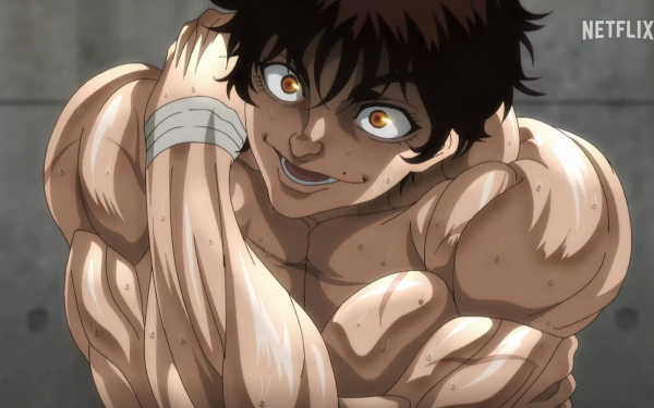 HD wallpaper of Baki Hanma, a muscular anime character from the Baki series, ready to fight in a high-definition desktop background image.