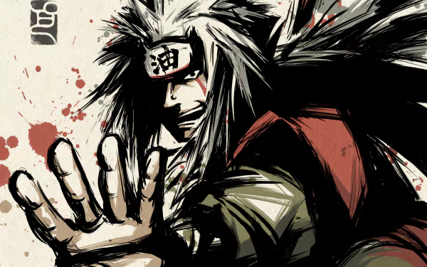 Jiraiya in the Rain - Naruto HD Wallpaper