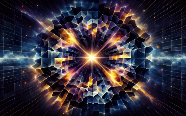 HD wallpaper of a stylized Big Bang explosion as cosmic desktop background.