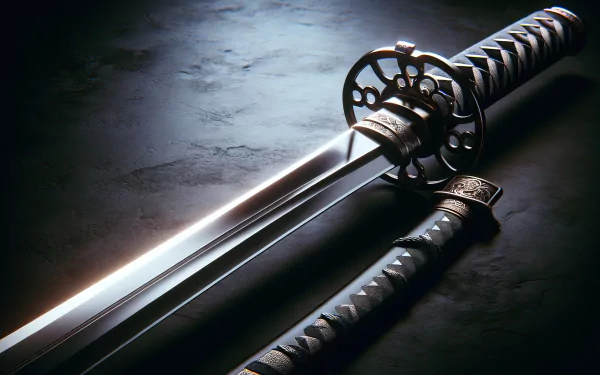 Elegant Katana: Striking 4K Ultra HD Wallpaper by QuantumCurator