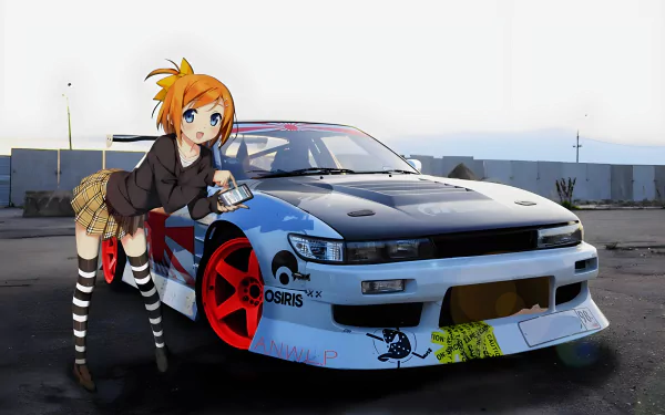  anime car girl