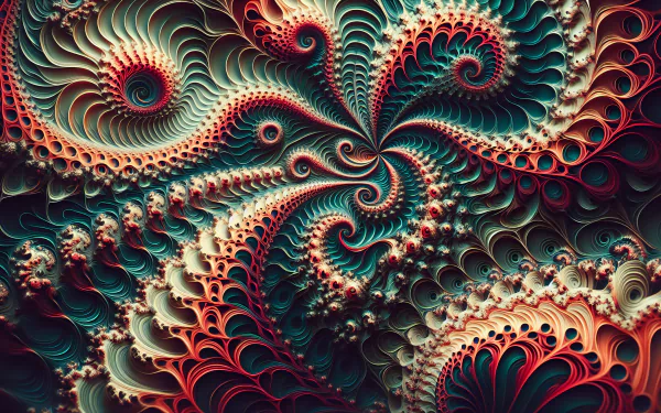 HD desktop wallpaper featuring a colorful and intricate Julia Set fractal design.