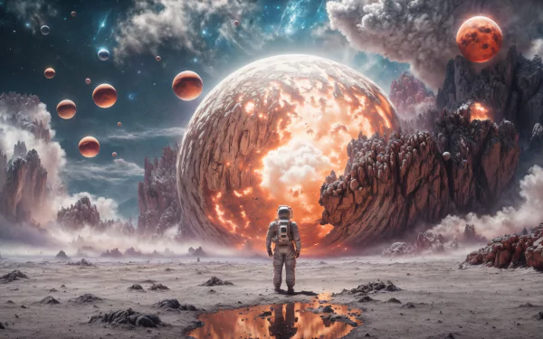  Astronaut On an Alien Planet