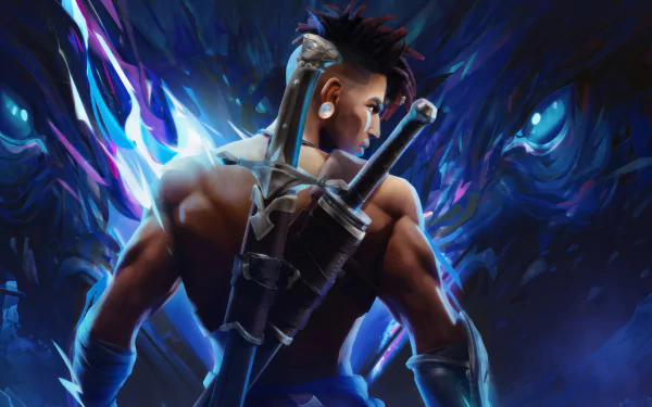 HD wallpaper featuring the protagonist from Prince of Persia: The Lost Crown video game, posed heroically with a mystical backdrop for desktop background.