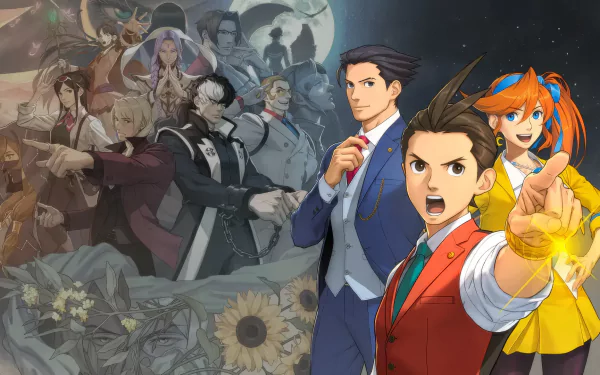 HD wallpaper of Apollo Justice: Ace Attorney Trilogy characters for desktop background.