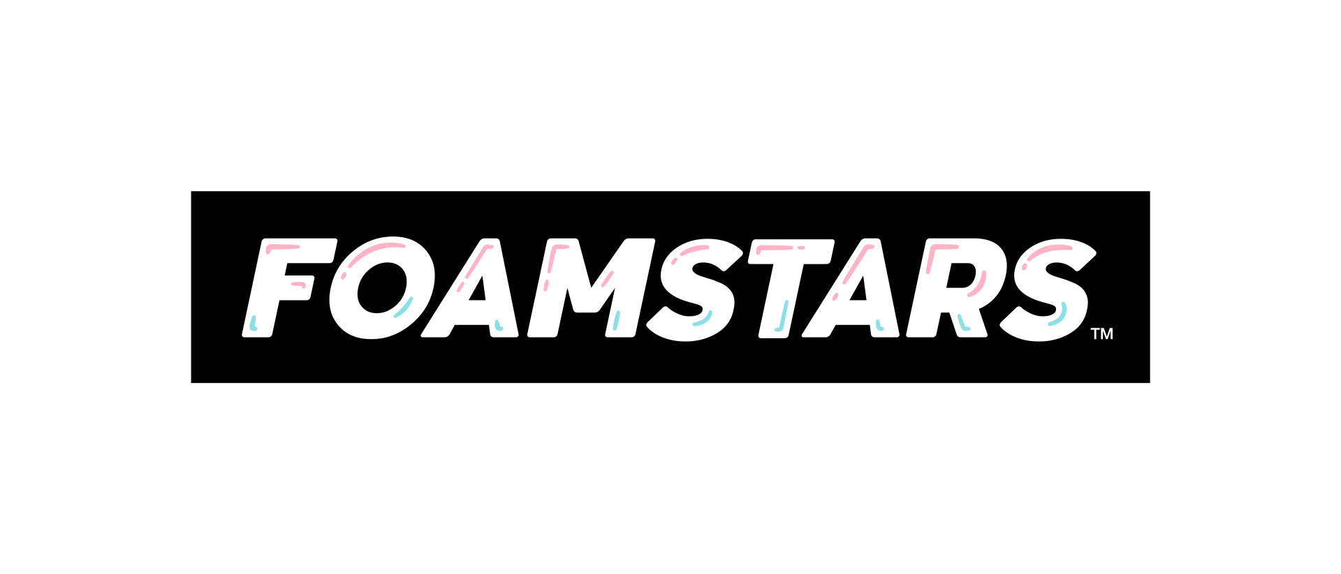 High-definition desktop wallpaper featuring the Foamstars logo from a video game, with a sleek, modern design suitable as a background.