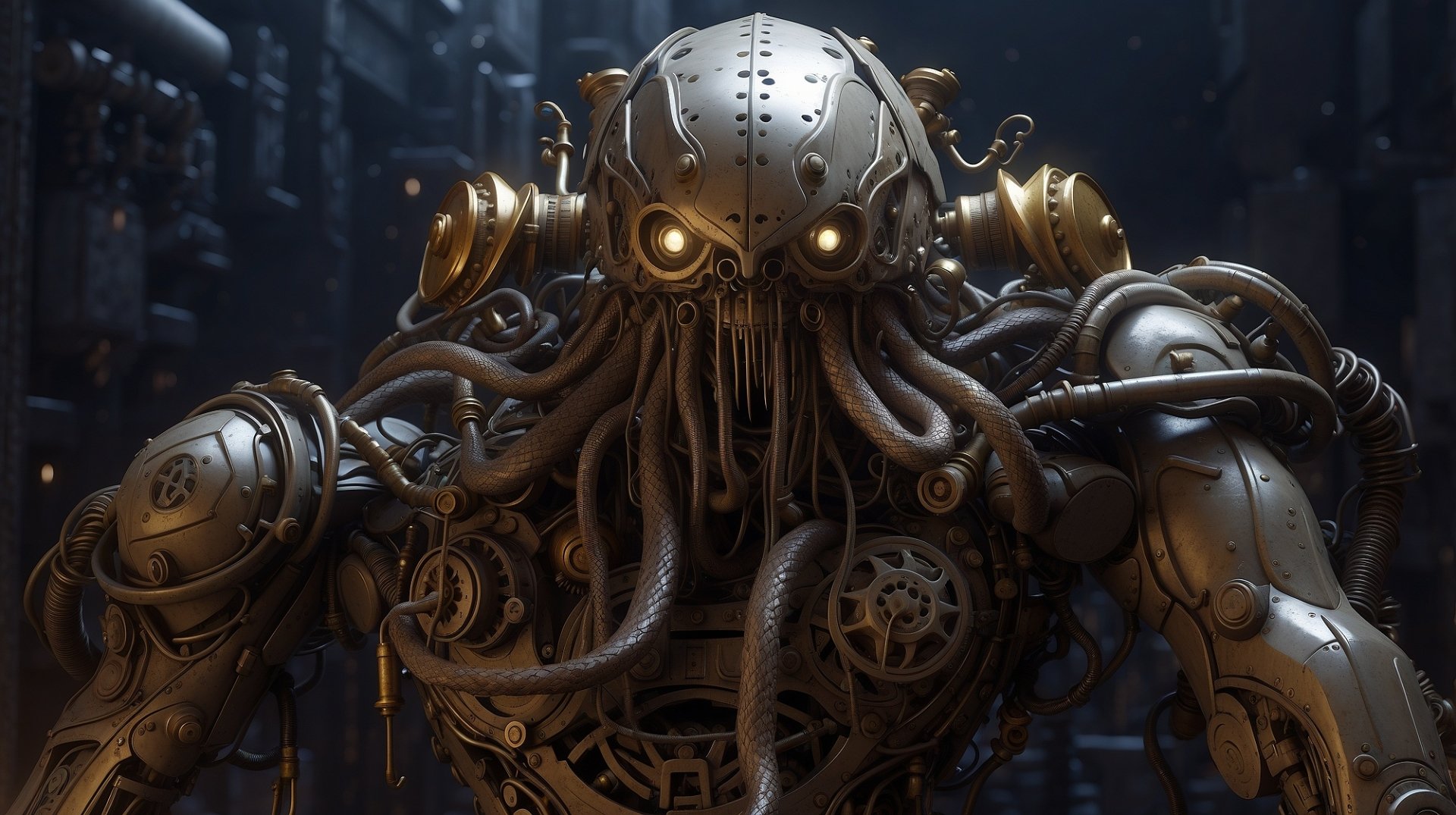 Dieselpunk tentacle titan by AnimeHead