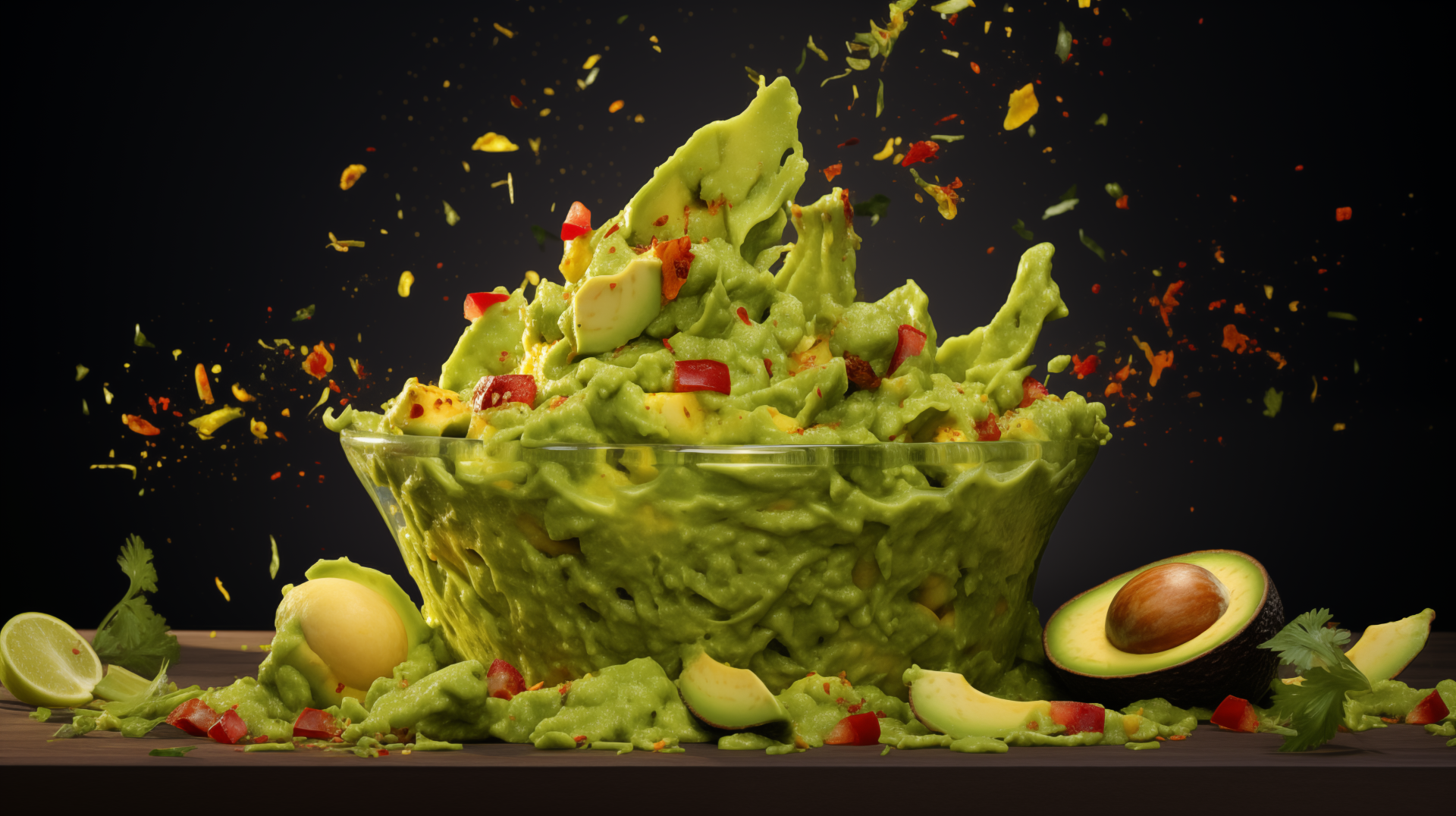 Fresh Guacamole HD Wallpaper – Vibrant Avocado Dip Background by robokoboto