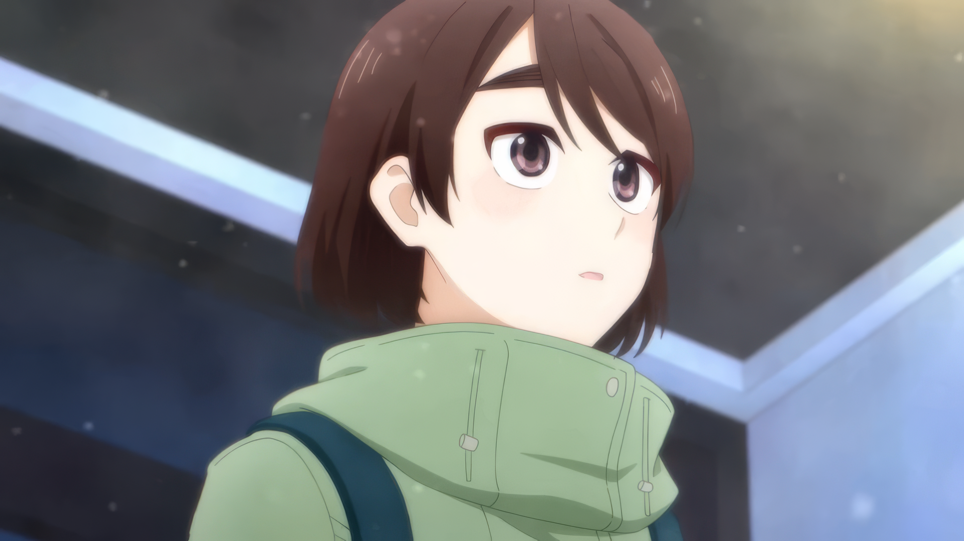 HD wallpaper of Hotaru Hinase from 'A Condition Called Love' anime, featuring a close-up with a contemplative expression.