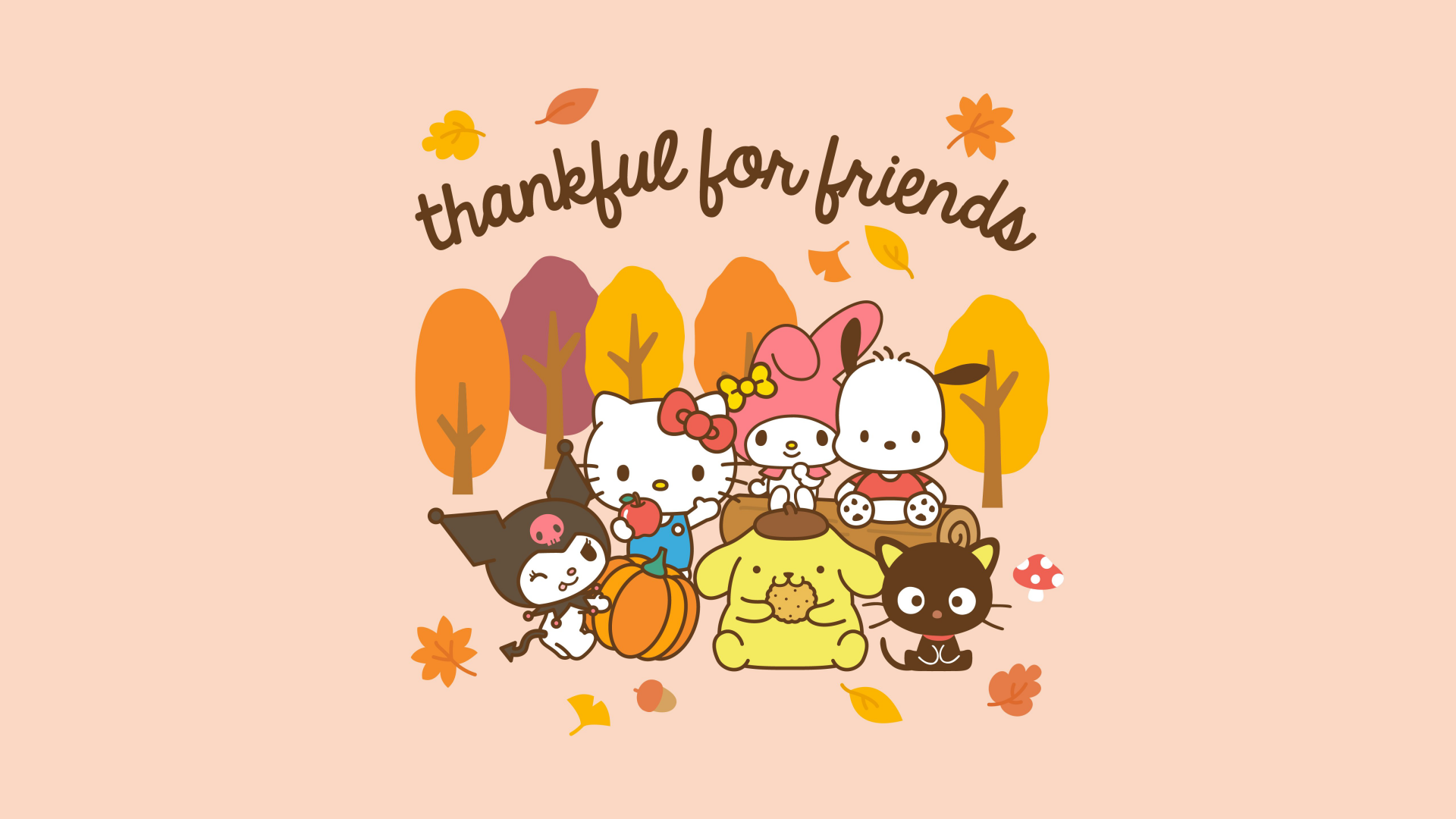 Hello Kitty And Friends Autumn Wallpaper HD