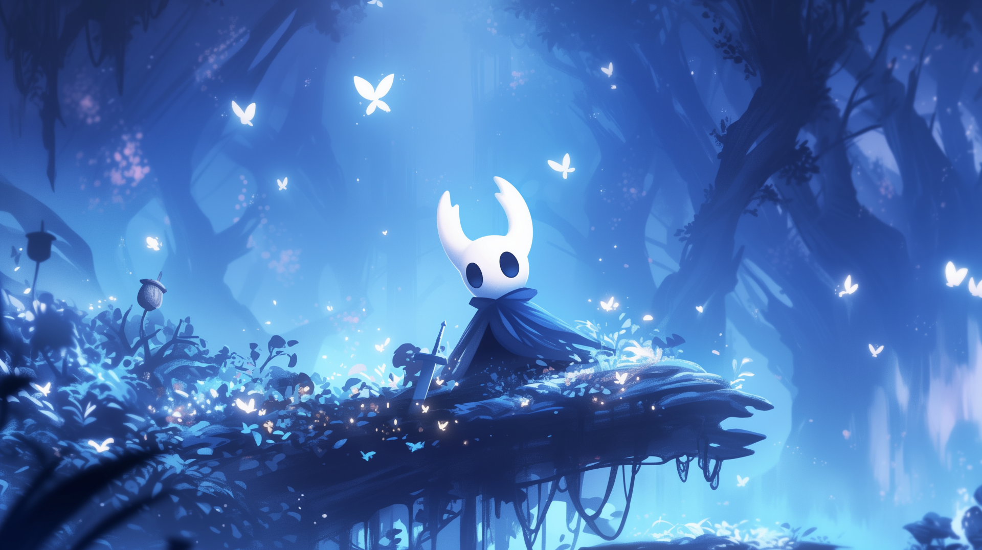 Hollow Knight: Serene Blue Forest by robokoboto