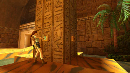 HD wallpaper of Tomb Raider I–III Remastered featuring iconic protagonist in ancient tomb setting for desktop background.