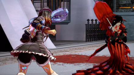 HD Wallpaper featuring Bloodstained: Ritual of the Night video game characters in action for desktop background.