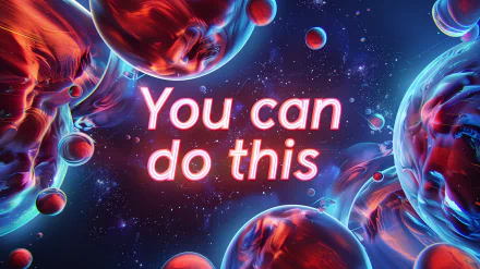 Motivational You can do this inspirational quote on an HD cosmic background wallpaper.