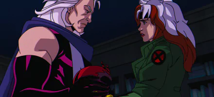 HD desktop wallpaper featuring characters from the X-Men '97 TV show in a dramatic scene.