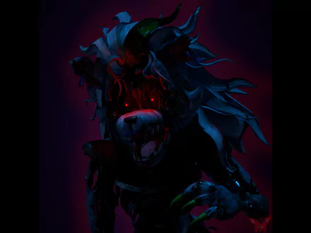 4K Ultra HD PC wallpaper featuring Roxanne Wolf from the video game Five Nights at Freddy's: Security Breach, showcasing a dark, intense animatronic character design.