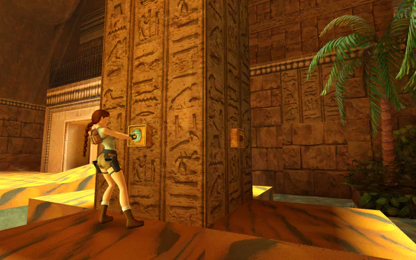 HD wallpaper of Tomb Raider I–III Remastered featuring iconic protagonist in ancient tomb setting for desktop background.