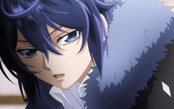 HD Anime Wallpaper featuring a close-up of a blue-haired character from '7th Time Loop: The Villainess Enjoys a Carefree Life Married to Her Worst Enemy!' for desktop backgrounds.