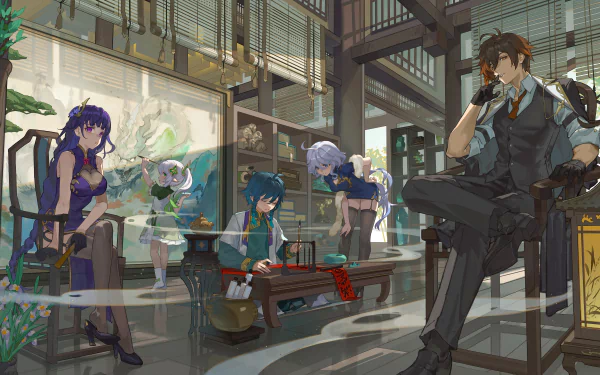 Zhongli (Genshin Impact) Venti (Genshin Impact) Baal Raiden Shogun (Genshin Impact) Nahida (Genshin Impact) Furina (Genshin Impact) HD Desktop Wallpaper | Background Image