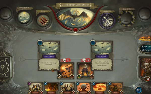HD desktop wallpaper featuring Acolyte of the Altar in a strategic video game layout with cards and gameplay interface.