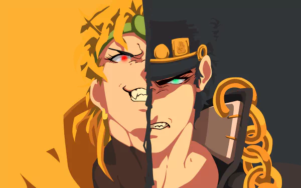 Jotaro vs Dio HD Wallpaper - Jojo's Bizarre Adventure Art