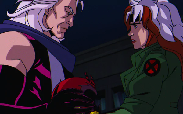 HD desktop wallpaper featuring characters from the X-Men '97 TV show in a dramatic scene.