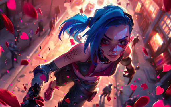 4K Ultra HD Wallpaper of Jinx from Arcane