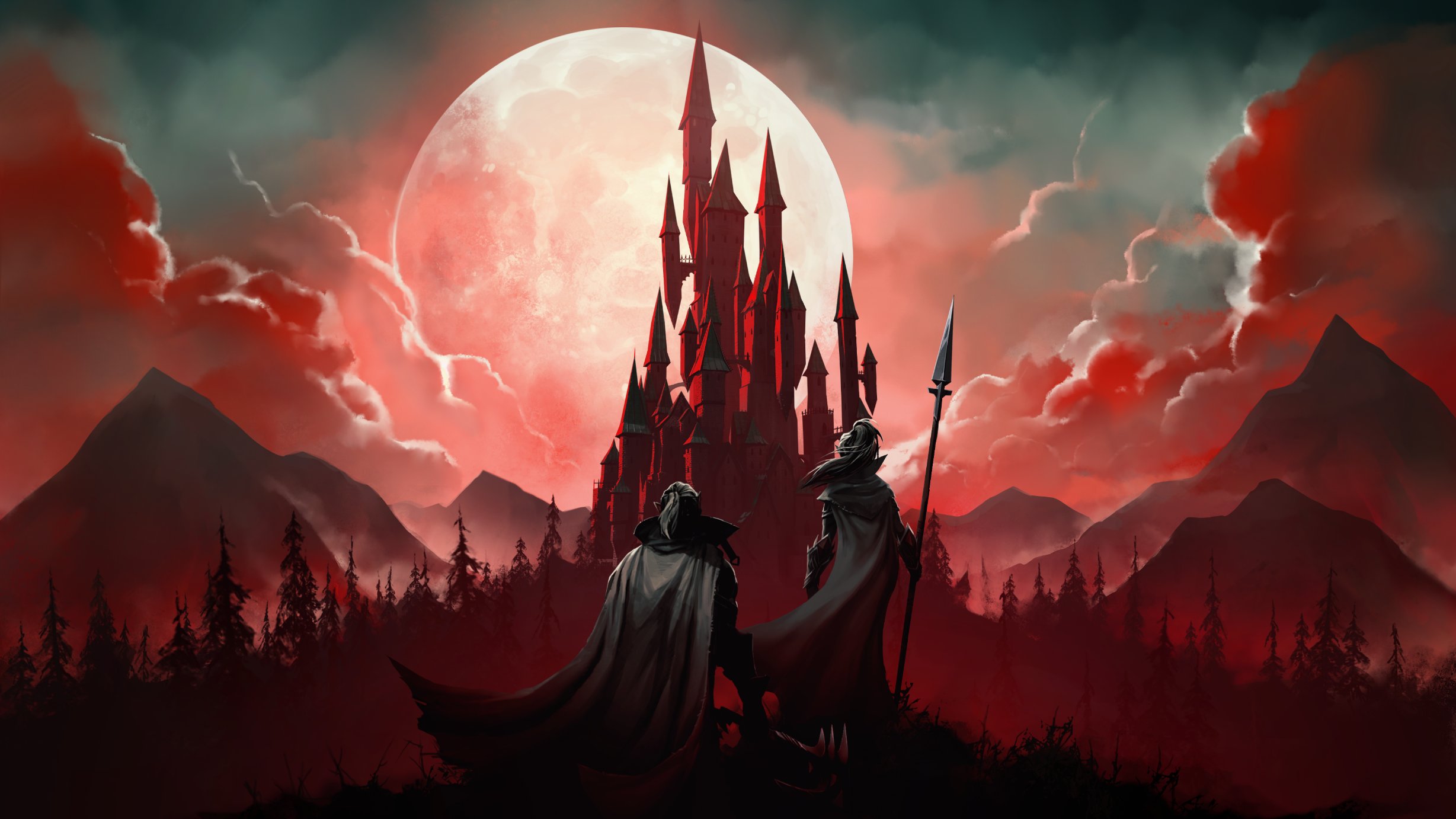 V Rising Night Castle HD Wallpaper