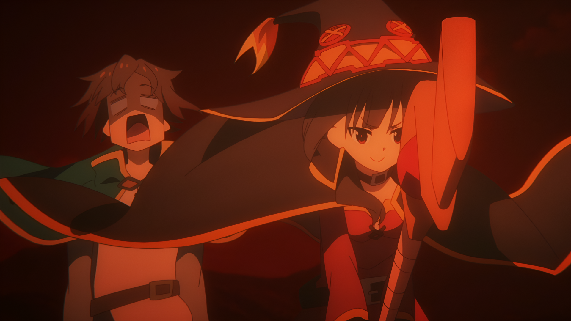 Download Anime KonoSuba - God’s Blessing On This Wonderful World!! Kazuma Satou Megumin (KonoSuba) 4k Ultra HD Wallpaper