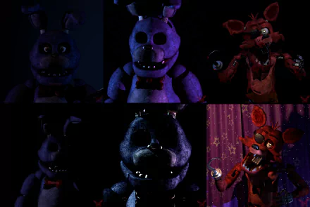 Foxy (Five Nights at Freddy's) Bonnie (Five Nights at Freddy's) video game Freddy Fazbear's Pizza Five Nights at Freddy's HD Desktop Wallpaper | Background Image