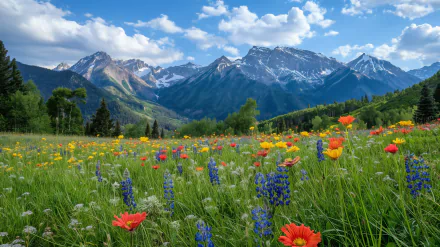 flower meadow alps HD Desktop Wallpaper | Background Image