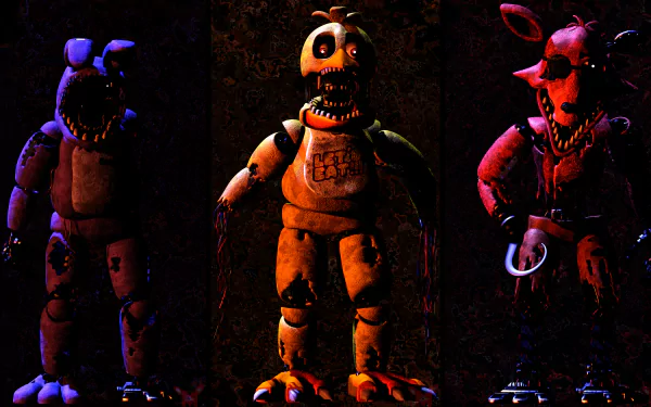 Withered Freddy (Five Nights at Freddy's) Golden Freddy (Five Nights At Freddy's) video game Five Nights At Freddy's 2 Five Nights at Freddy's HD Desktop Wallpaper | Background Image
