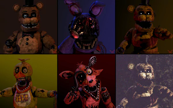 Withered Freddy (Five Nights at Freddy's) Golden Freddy (Five Nights At Freddy's) video game Five Nights At Freddy's 2 Five Nights at Freddy's HD Desktop Wallpaper | Background Image