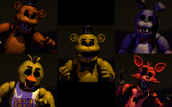 Freddy (Five Nights at Freddy's) Golden Freddy (Five Nights At Freddy's) video game Freddy Fazbear's Pizza Five Nights at Freddy's HD Desktop Wallpaper | Background Image