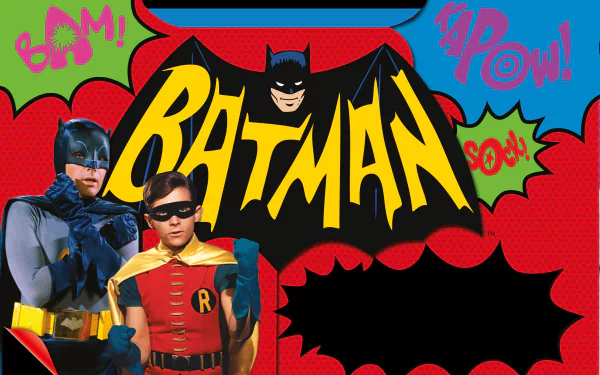 Dynamic Batman themed wallpaper from the 1960 TV show for HD desktop background.