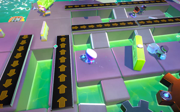 HD desktop wallpaper from the video game Rumble Club, featuring vibrant, colorful game board with characters and interactive elements.