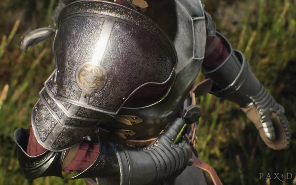 An HD desktop wallpaper and background featuring detailed armor from the video game Pax Dei.