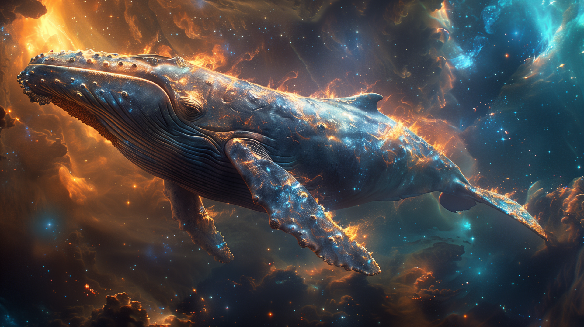 Download Whale Space Fantasy Space Fantasy HD Wallpaper by michaldunaj