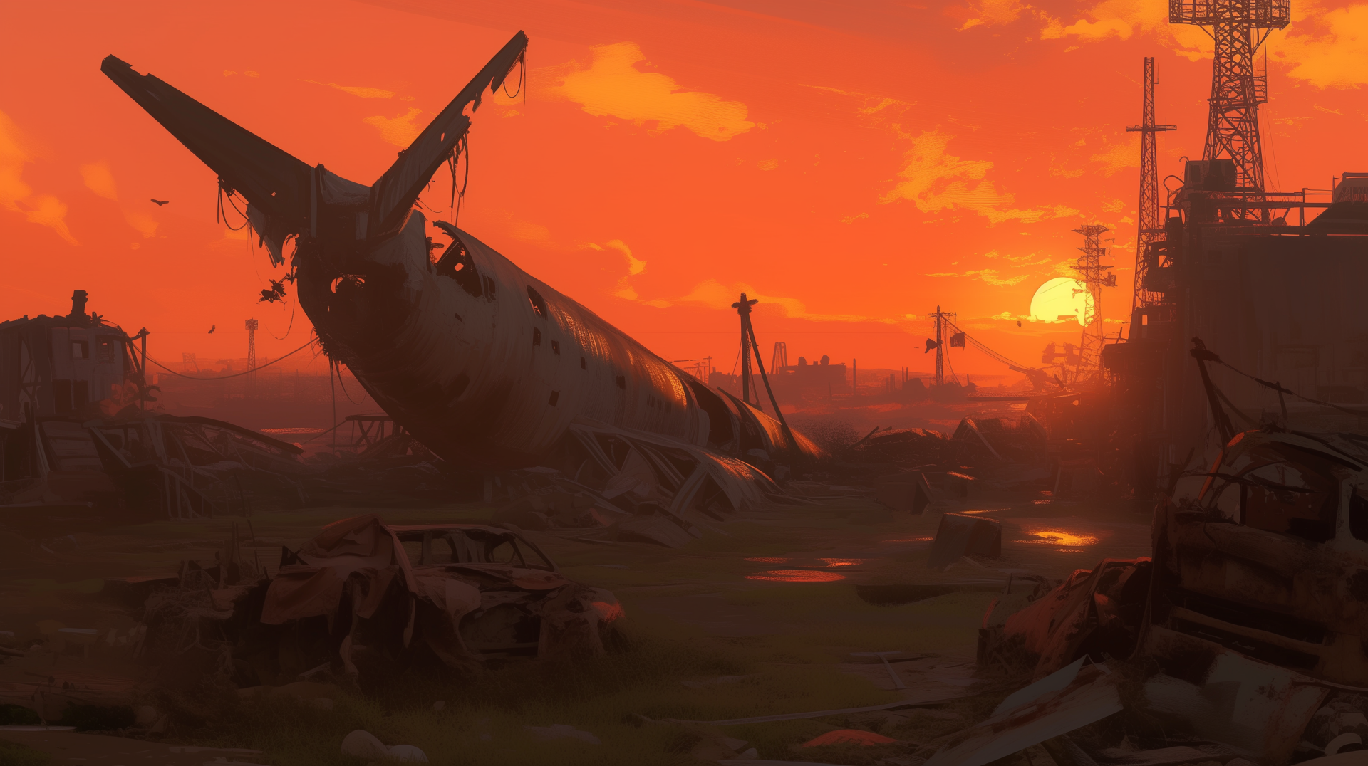 Fallout HD Wallpaper: Post-Apocalyptic Sunset Adventure by patrika