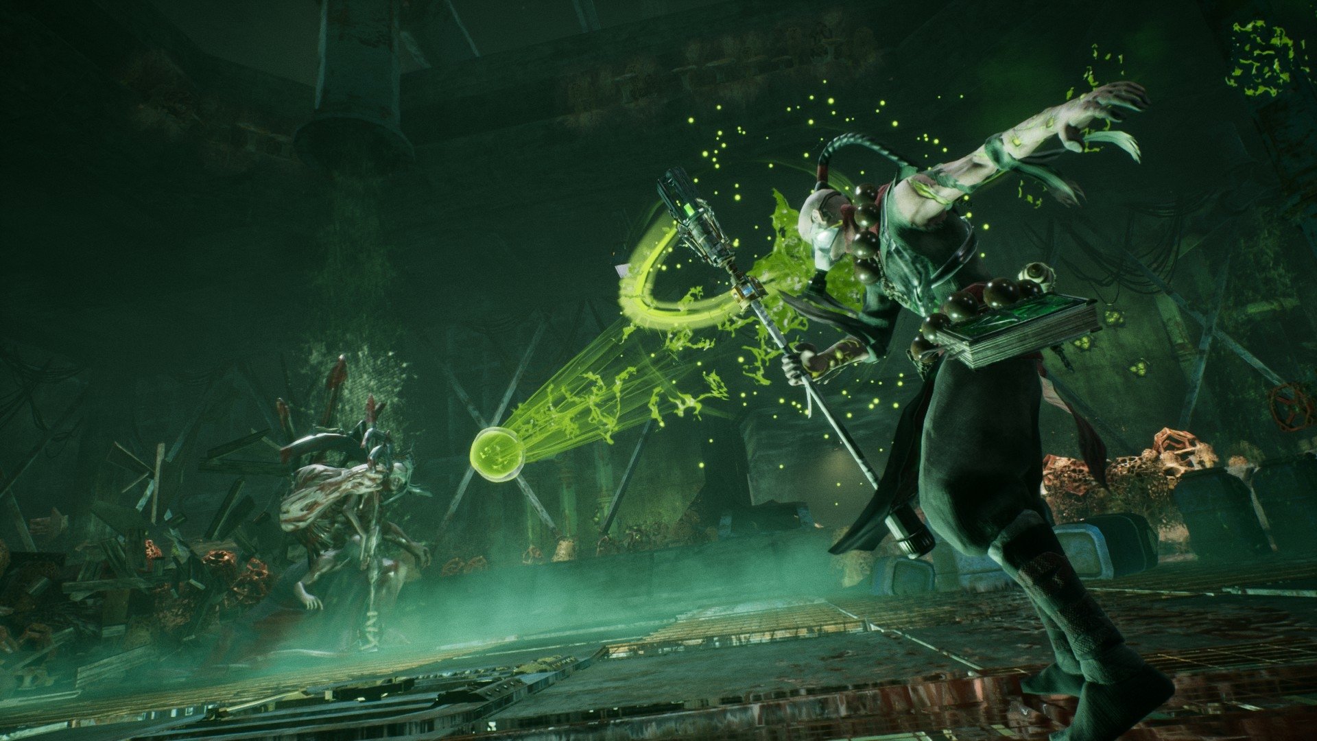 HD desktop wallpaper featuring imagery from the video game Deathbound, showcasing a dark and atmospheric design that enhances any gaming setup.