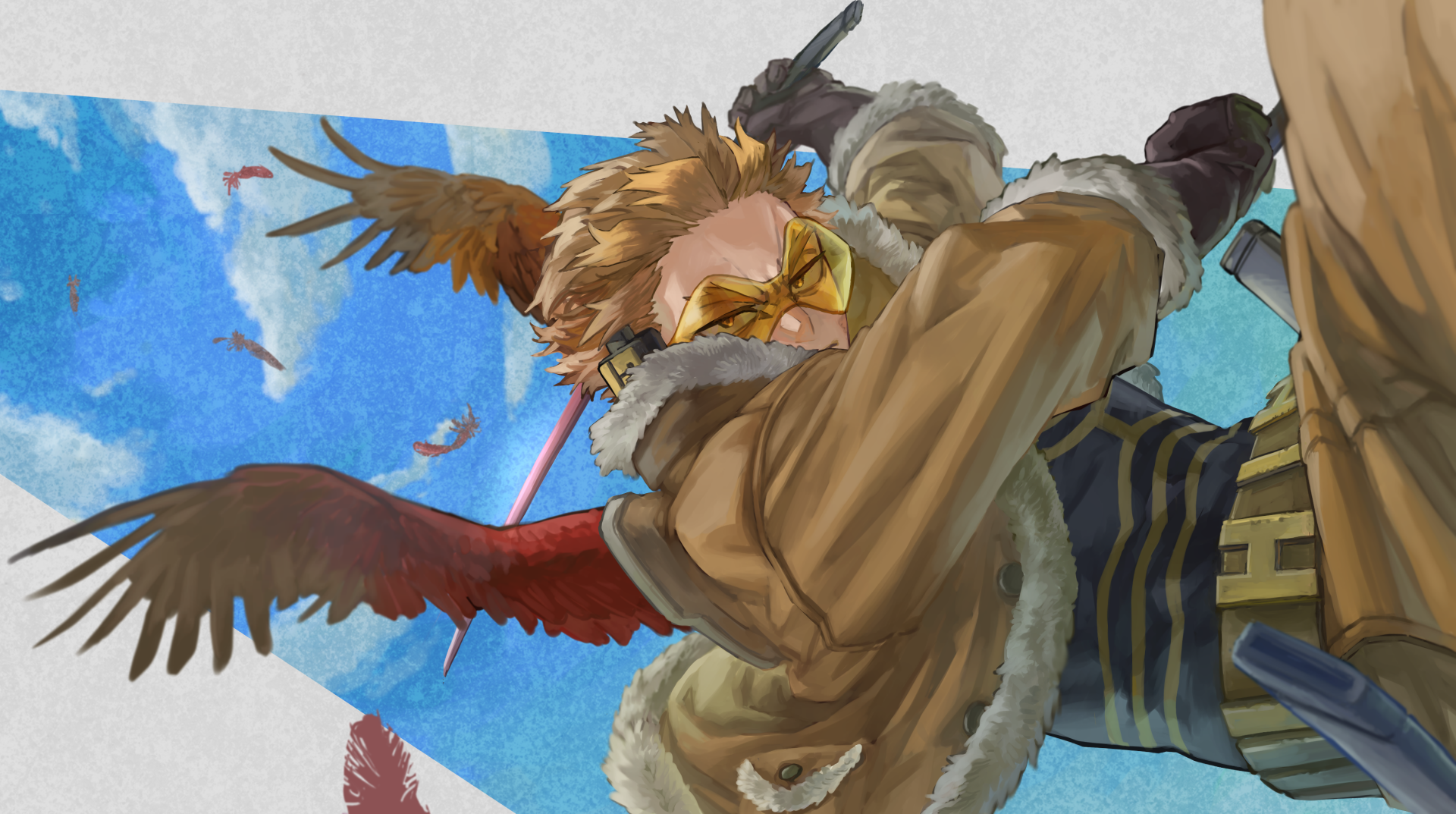 Download Anime My Hero Academia Hawks (Boku No Hero Academia) HD Wallpaper by 四方山与太話