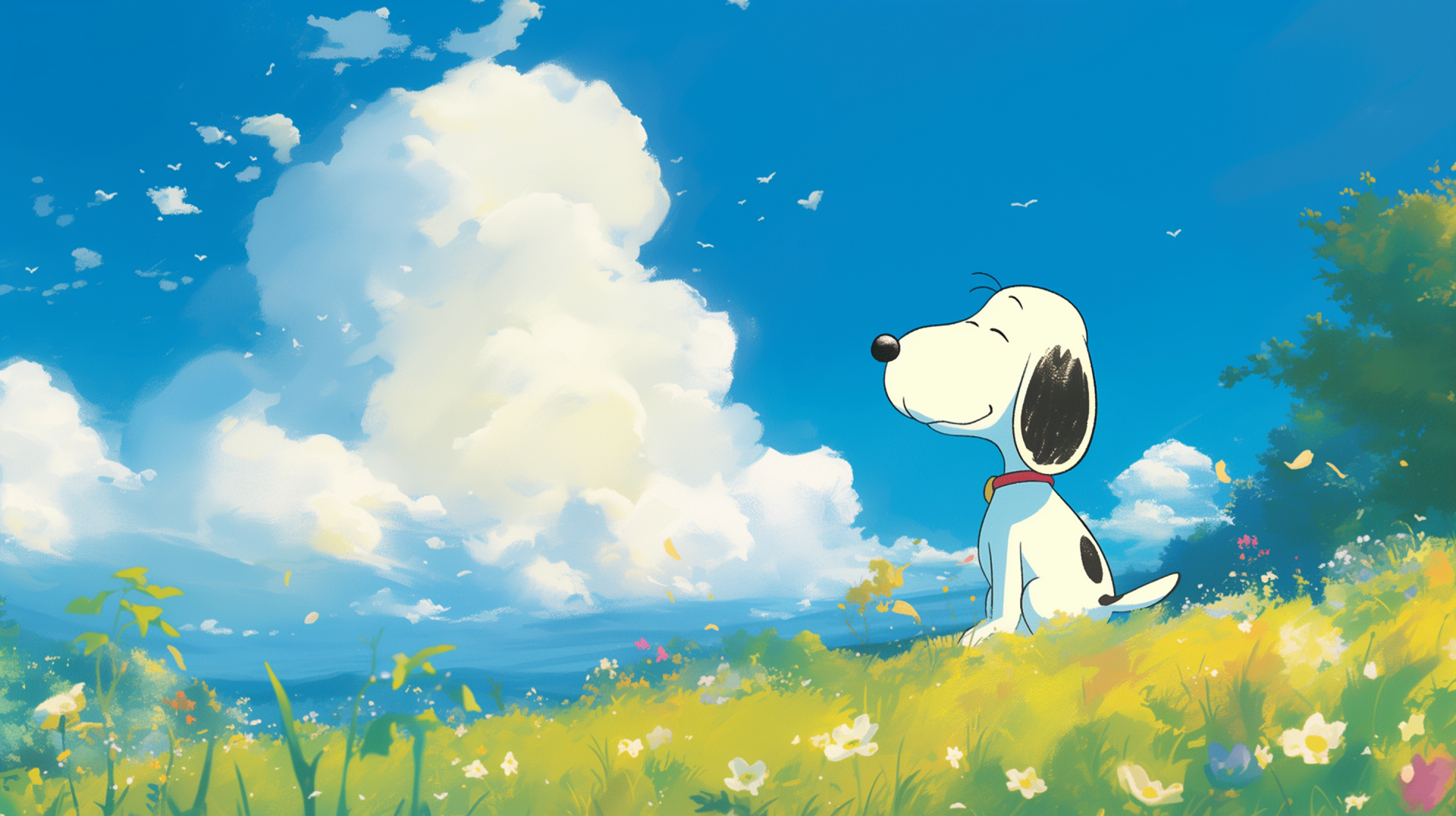 HD desktop wallpaper featuring characters from The Snoopy Show, showcasing the beloved character Snoopy against a vibrant background. A great addition for fans of the series.