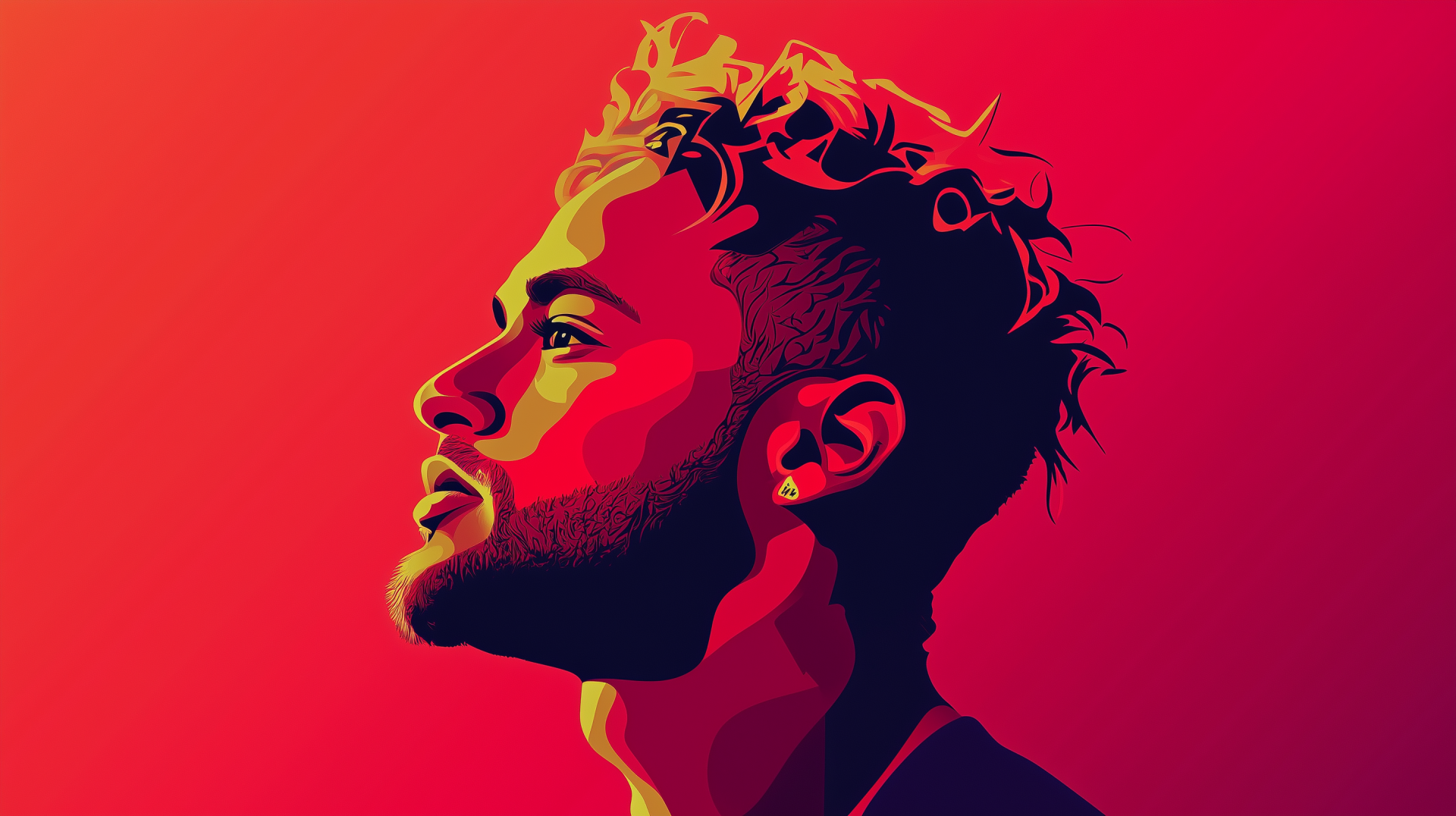 HD desktop wallpaper featuring Neymar in action on the soccer field, capturing the excitement and energy of the game.