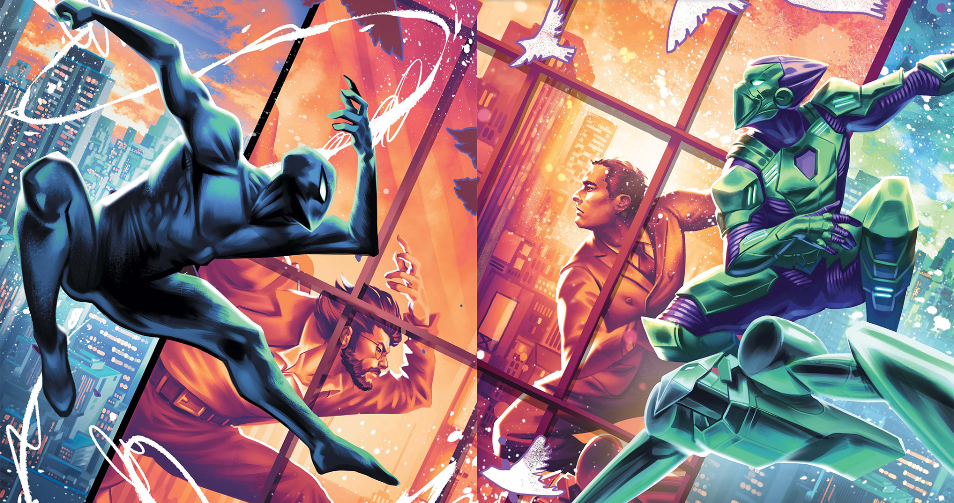 Download Spider Man Ultimate Spider-Man Green Goblin Comic Book Character Comic Art HD Wallpaper by Mateus Manhanini