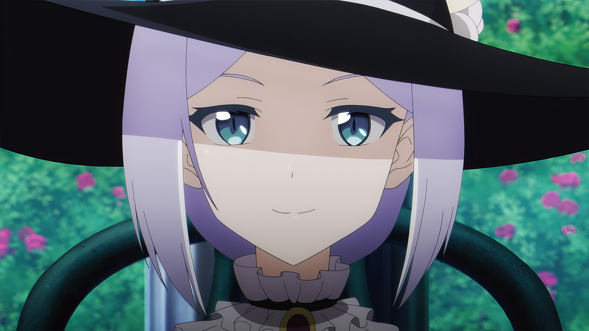 A captivating HD wallpaper featuring an anime character from The Unwanted Undead Adventurer, showcasing a character with lavender hair and a stylish hat, set against a vibrant backdrop.