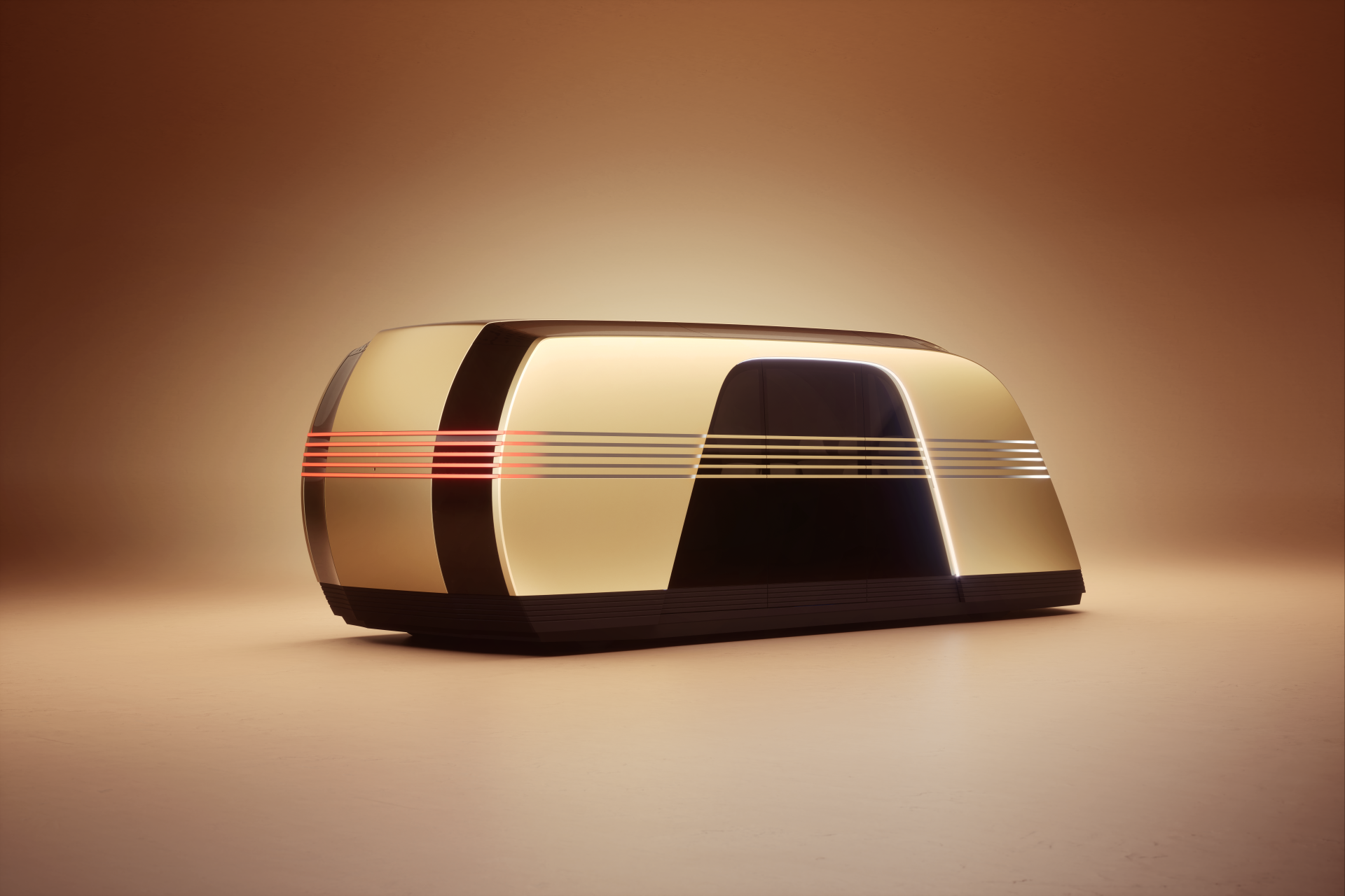 Sleek Tesla RoboVan showcased in high-resolution 8K Ultra HD, designed as a futuristic PC desktop wallpaper and background.