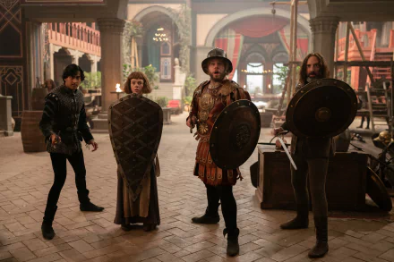 HD desktop wallpaper featuring a shield inspired by the TV show The Decameron. A striking backdrop for fans of the series.