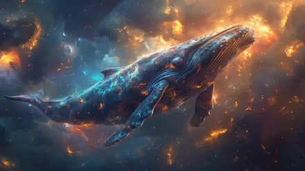 whale space fantasy HD Desktop Wallpaper | Background Image