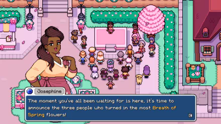 A captivating HD desktop wallpaper from the video game Fields of Mistria, showcasing its vibrant landscapes and immersive atmosphere for an engaging backdrop.